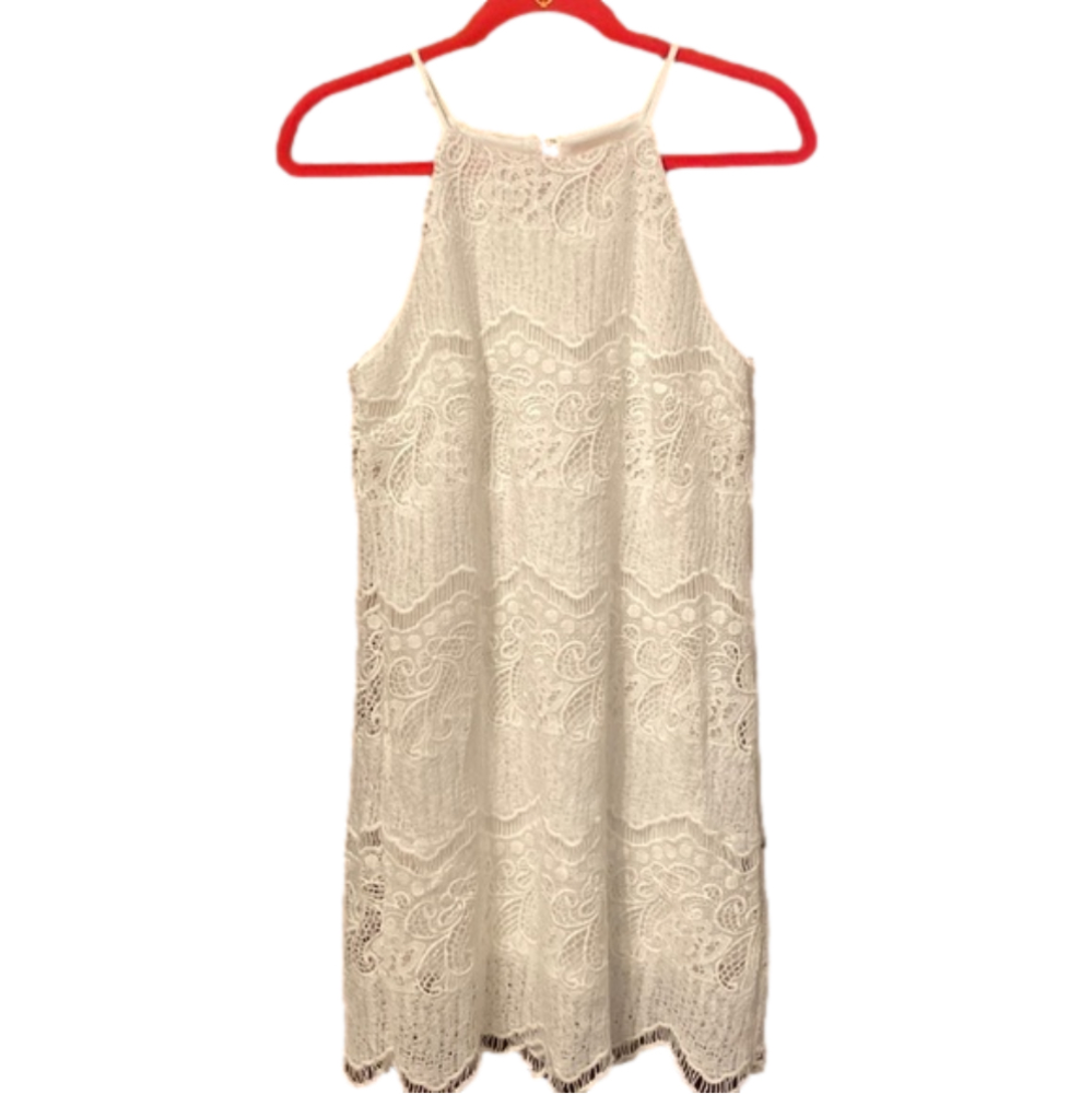 Monteau Spaghetti strap Laced Overlay Dress Size M